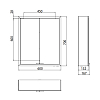 EMCO Prime Зеркальный шкаф 60x70см., с подсветкой, навесной, 2 двери, 2 полки, розетка, цвет: черный