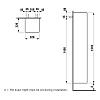 Laufen Sonar Шкаф 159.5x32x32см., подвесной, 1 дверца, петли слева, цвет: титан
