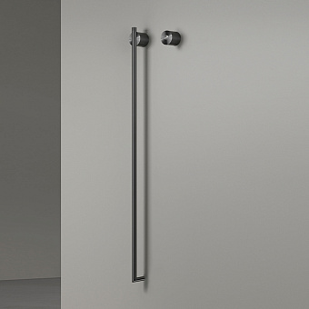 CEA Design EQUILIBRIO Полотенцесушитель 106см, электрический, 1 трубка, кнопка включения в комплекте, цвет: PVD черный сатинированный
