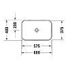 Duravit Happy D.2 Plus Раковина 60х40 см, без отв., без перелива, цвет: Anthracite matt/белый