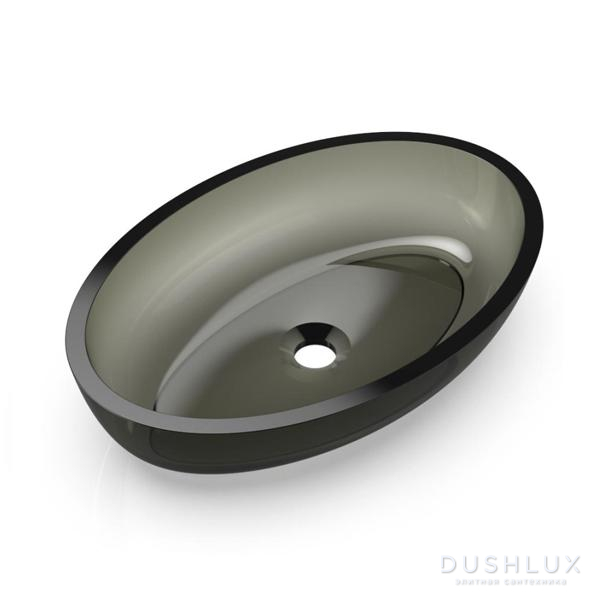 Фото Knief Oval Shape Раковина 55x37x13см., накладная, без отв., из полимерного материала, цвет: Turmalin # 020