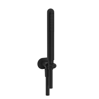 Gessi Goccia Душевой комплект: вывод воды на 1/2”, держатель и ручной душ, цвет: черный
