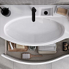 Kerama Marazzi Riva Раковина 100.7х48х15см., накладная, мебельная, с крепежом, левая, 1 отв., с переливом, цвет: белый глянцевый