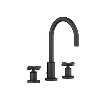 Dornbracht Tara. Смеситель для раковины, на 3 отв., цвет: чёрный матовый