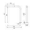 CEA Design FREE IDEAS Излив для кухни 31см., поворотный, с вытяжным ручным душем, цвет: нержавеющая сталь