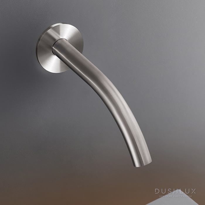 Фото CEA Design FREE IDEAS Излив для раковины 17см, настенный, цвет: нержавеющая сталь