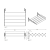Decor Walther DW 700 Полотенцедержатель раскладной 61.5x10-55x21.5см, подвесной, цвет: хром