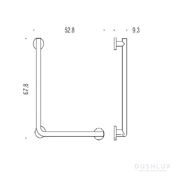 Colombo Complementi Поручень для инвалидов, угол 90 градусов, с ...