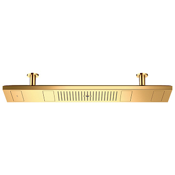 Axor ShowerHeaven Верхний душ 120x30см, 4jet, потолочный монтаж, c подсветкой 2700K, цвет: полированное золото
