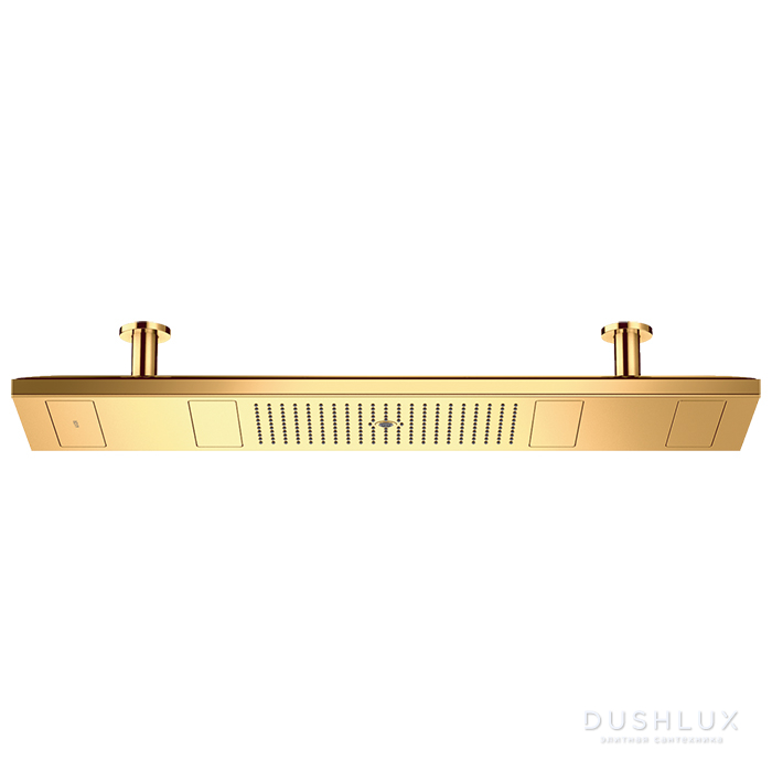 Фото Axor ShowerHeaven Верхний душ 120x30см, 4jet, потолочный монтаж, c подсветкой 2700K, цвет: полированное золото