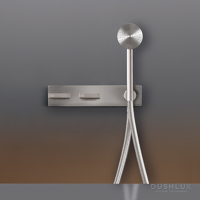 Фото CEA Design BAR Смеситель для ванны/душа, настенный, прогрессивный, с ручным душем, цвет: нержавеющая сталь