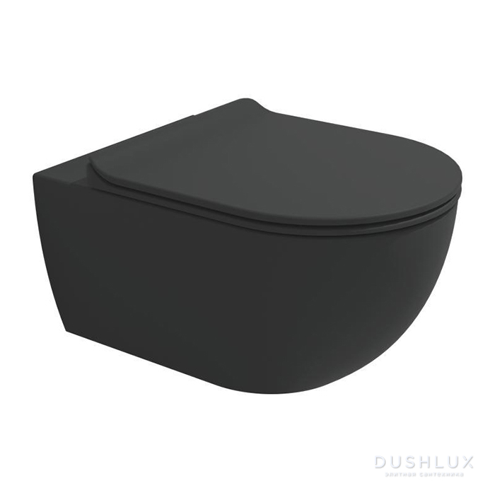 Фото Flaminia App Унитаз подвесной 54x36x27см, с системой GoSilent, цвет: Carbone