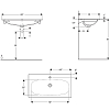Geberit Acanto Slim Раковина 90x48см., накладная, 1 отв., цвет: белый