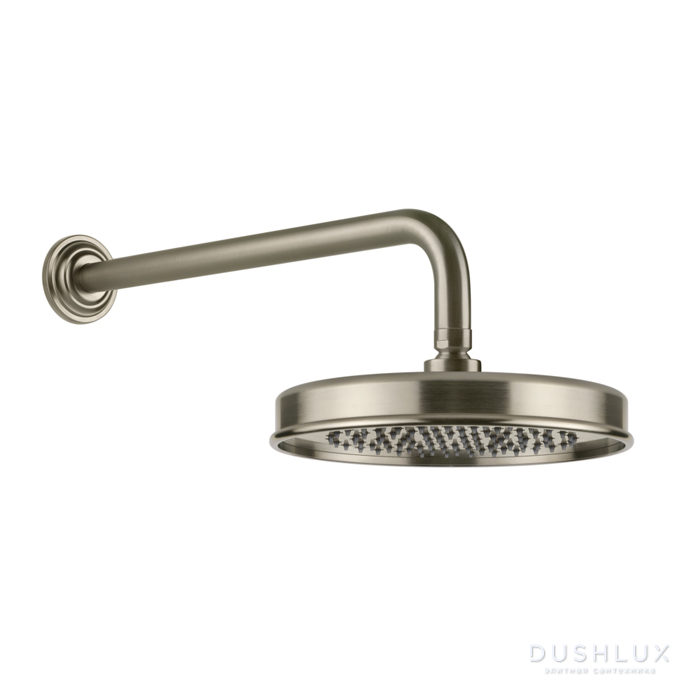 Фото Gessi Venti20 Верхний душ Ø20см., с настенным держателем 38.9см., цвет: Finox Brushed Nickel