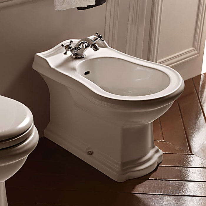 Kerasan Retro Биде напольное 61х39см, приставное BTW с 1 отв. под ...