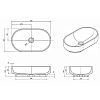 Knief Ellipse Shape Раковина 55x32x14см., накладная, без отв., из полимерного материала, цвет: Jaspis # 070