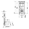 Duravit DuraSystem Рама для установки подвесного унитаза 114.8x50x15.5 см, в сборе с бачком 9л, гигиенический смыв