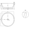 Salini Alda 02 Раковина 42.5х42.5х15.5см., накладная, без отв., S-Sense, цвет: белый