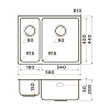 Omoikiri Tadzava 58-2-U/I-R Ultra 15 Кухонная мойка 58x20x44см.,встраиваемая, цвет: нержавеющая сталь