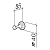 Dornbracht Series–various Крючок, подвесной, цвет: платина матовая