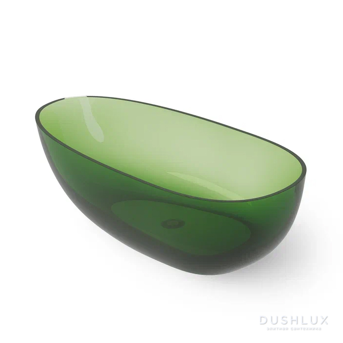 Фото Dea Design Modern Ванна 150x76x54см., отдельностоящая, Glasstech, прозрачная смола, цвет: Emerald R3