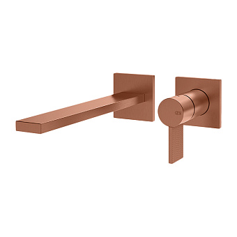 Gessi Inverso Diamantato Смеситель для раковины, настенный, цвет: Copper Brushed PVD
