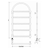 Secado Римини 2 Trenza Полотенцесушитель 60x100 см, электрический, цвет: бронза