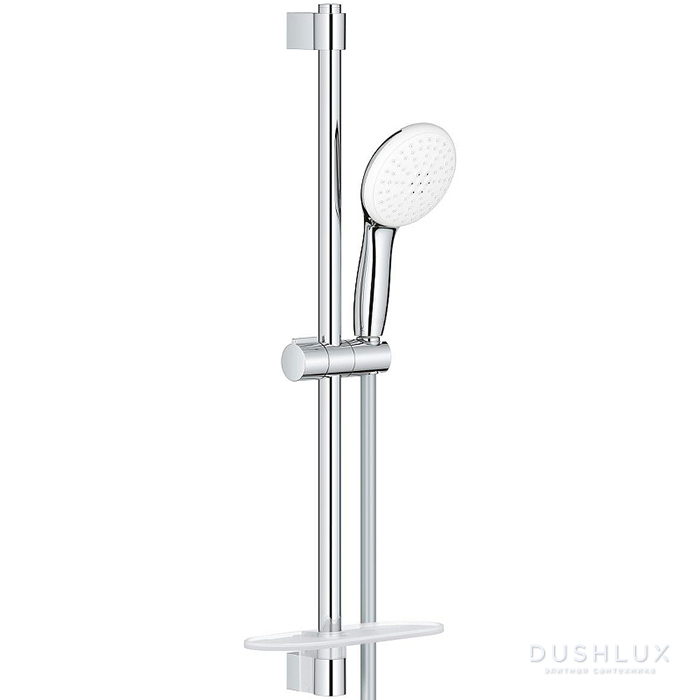 Фото Grohe Tempesta 110 Душевой гарнитур: душевая штанга 60см, шланг для душа 175см и полочка, цвет: хром