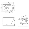 TECEspring R Комплект 2.0: Унитаз подвесной 53x36см, безободковый, смыв Tornado, сиденье микролифт, цвет: белый глянцевый