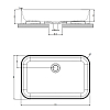 Gessi Rilievo Раковина накладная, 39.4х37.4х10.2см., без отв., цвет: белый