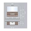 VITAGE milldue edition FOUR SEASONS Комплект мебели подвесной, с тумбой под раковину, раковиной NIZZA88, зеркалом BELFAST, 180 см, цвет: Agata