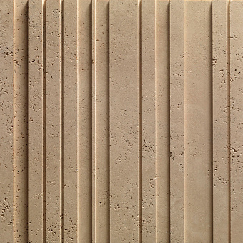Lithos Design Geometric Натуральный камень 60x60x2см, настенный, материал: мрамор travertino latino/barcode zero