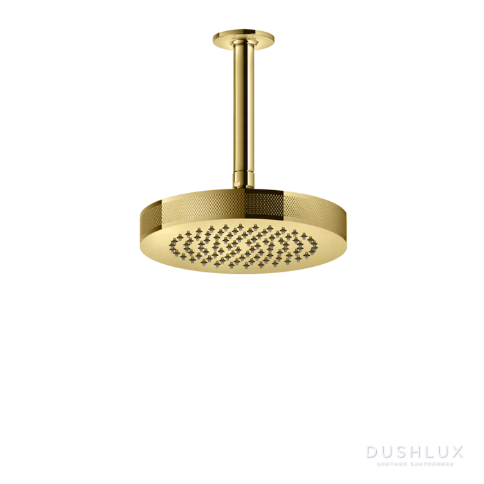 Фото Gessi Inciso Верхний душ, 1/2", Ø20см, с защитой от налёта, потолочный, цвет: золото