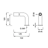 CEA Design FREE IDEAS Излив для раковины 11.8см., с поворотным носиком и аэратором, цвет: нержавеющая сталь