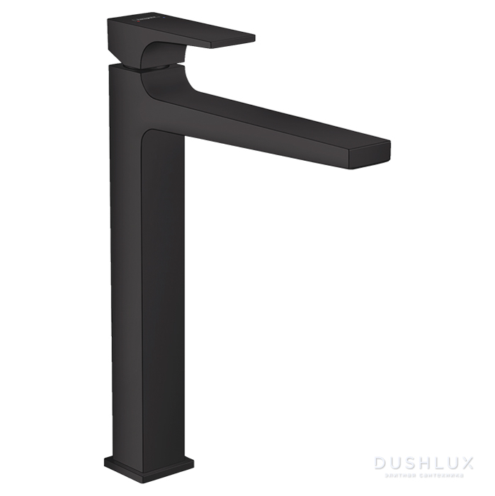 Фото Hansgrohe Metropol Смеситель для раковины 260, на 1 отв, с донным клапаном, излив 204мм, цвет: черный матовый