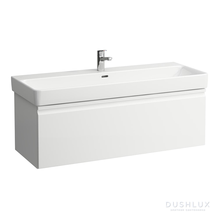 Фото Laufen Pro S Тумба с раковиной 116x45x39.5см., подвесная, 1 внутренний ящик, цвет: белый матовый