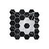 Devon&Devon Elite Плитка из натурального камня 60x60см, универсальная, мрамор, elite 8, цвет: black marquinha/white carrara