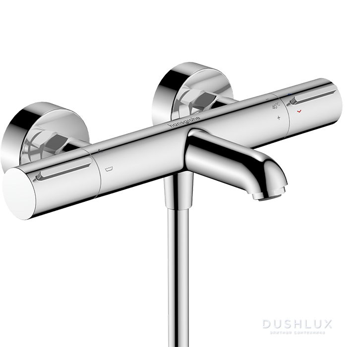 Фото Hansgrohe Ecostat Смеситель для ванны, термостатический, настенный, цвет: хром