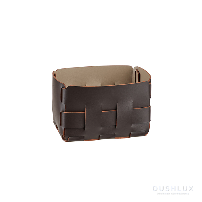 ADJ Корзинка Mini Bottega, 12x19xH13 см., цвет: шоколад/капучино