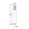 Gessi Emporio shower Ручной душ, с защитой от известкового налёта, цвет: Black XL