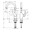 Hansgrohe Focus M42 Кухонный смеситель на 1 отв, однорычажный, поворотный излив 224мм, h221мм, 1jet, цвет: хром