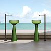 Dea Design Pedestal Basin Раковина 42.5x42.5x85см., напольная, без отв., Glasstech, прозрачная смола, цвет: Emerald R3