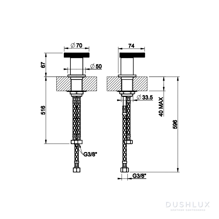 Gessi Anello Смеситель для раковины без излива, цвет: хром ( 63400#031 ...