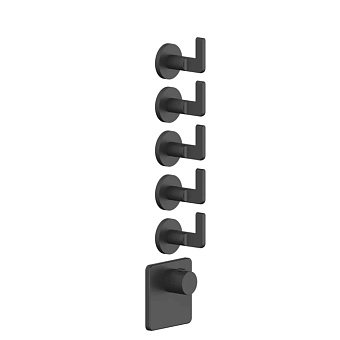 Gessi Inciso Смеситель для душа, встраиваемый, термостатический, резьба 3/4", цвет: Black XL