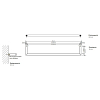 Decor Walther MK HTE45 Mikado Полотенцедержатель 45см., подвесной, цвет: Dark Metal Matt PVD