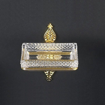 Cristal et Bronze Palmette cristal Мыльница подвесная, цвет: золото