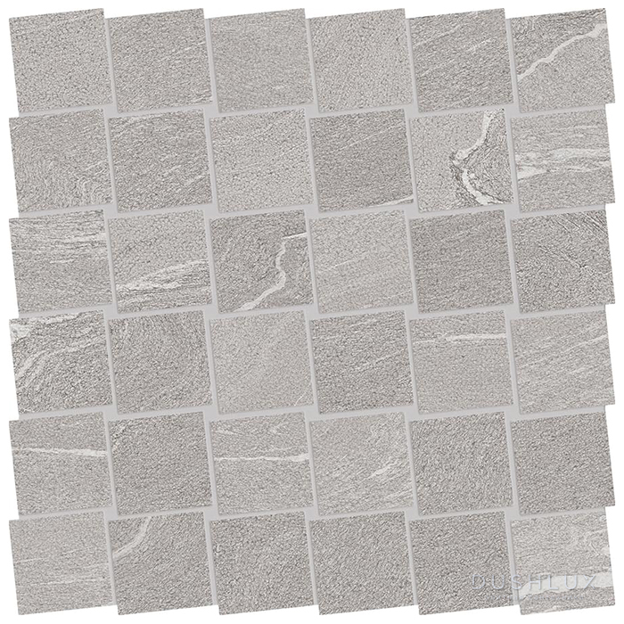 Фото Ergon Stone Talk Керамогранит 30x30x0.95см, универсальная, неглазурованный, цвет: Mosaico Dado Martellata Grey naturale