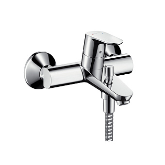 Hansgrohe Focus Смеситель для ванны, настенный, излив 180мм, переключатель вакумный, цвет: хром