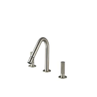 TREEMME 22mm Смеситель для биде на 3 отверстия, цвет: нержавеющая сталь