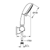 Grohe Tempesta New Rustic IV, Душевой гарнитур, с настенный держателем, с 4 видами струи, цвет: хром